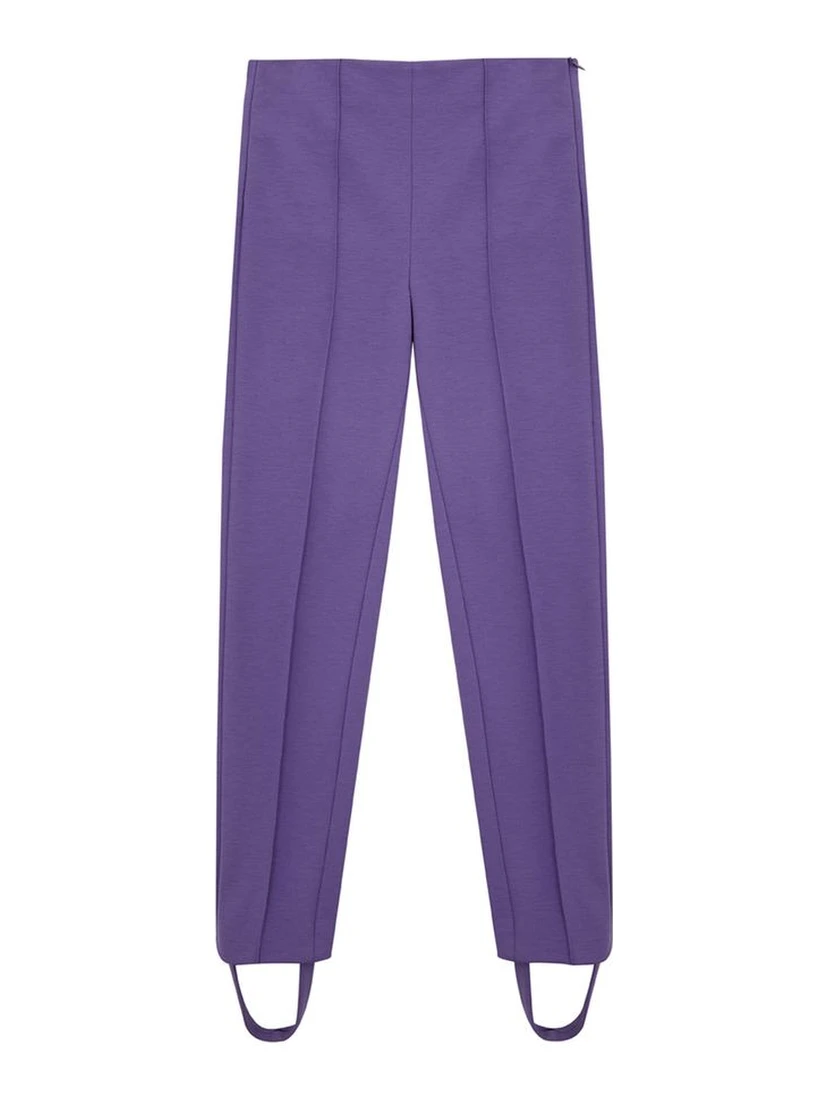 Purple Viscose Athletic Pants