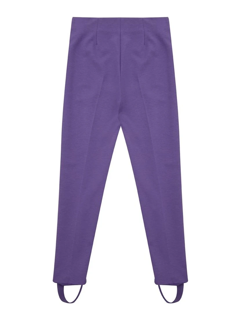 Purple Viscose Athletic Pants
