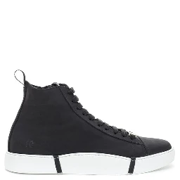 Black Suede Leather High Top Sneakers
