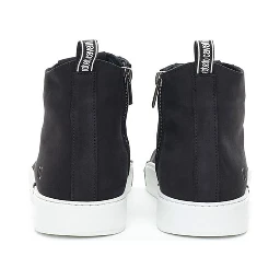 Black Suede Leather High Top Sneakers
