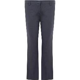 Blue Linen Casual Pants