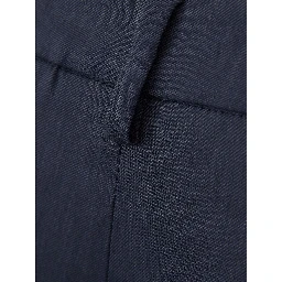 Blue Linen Casual Pants