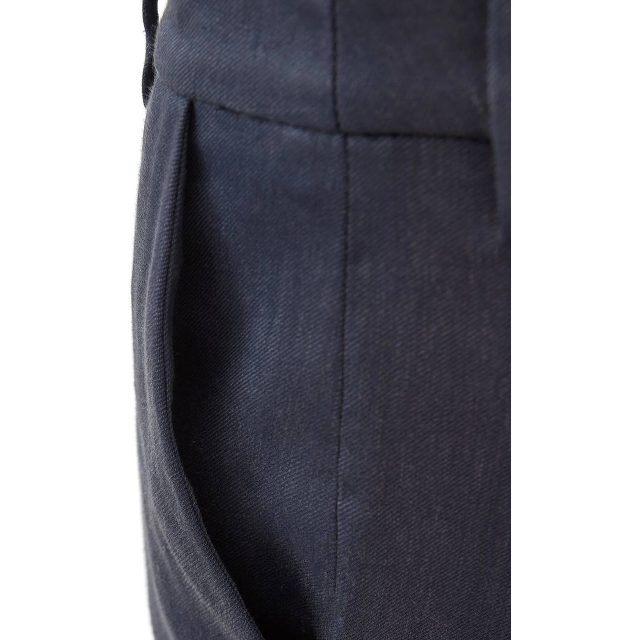 Blue Linen Casual Pants