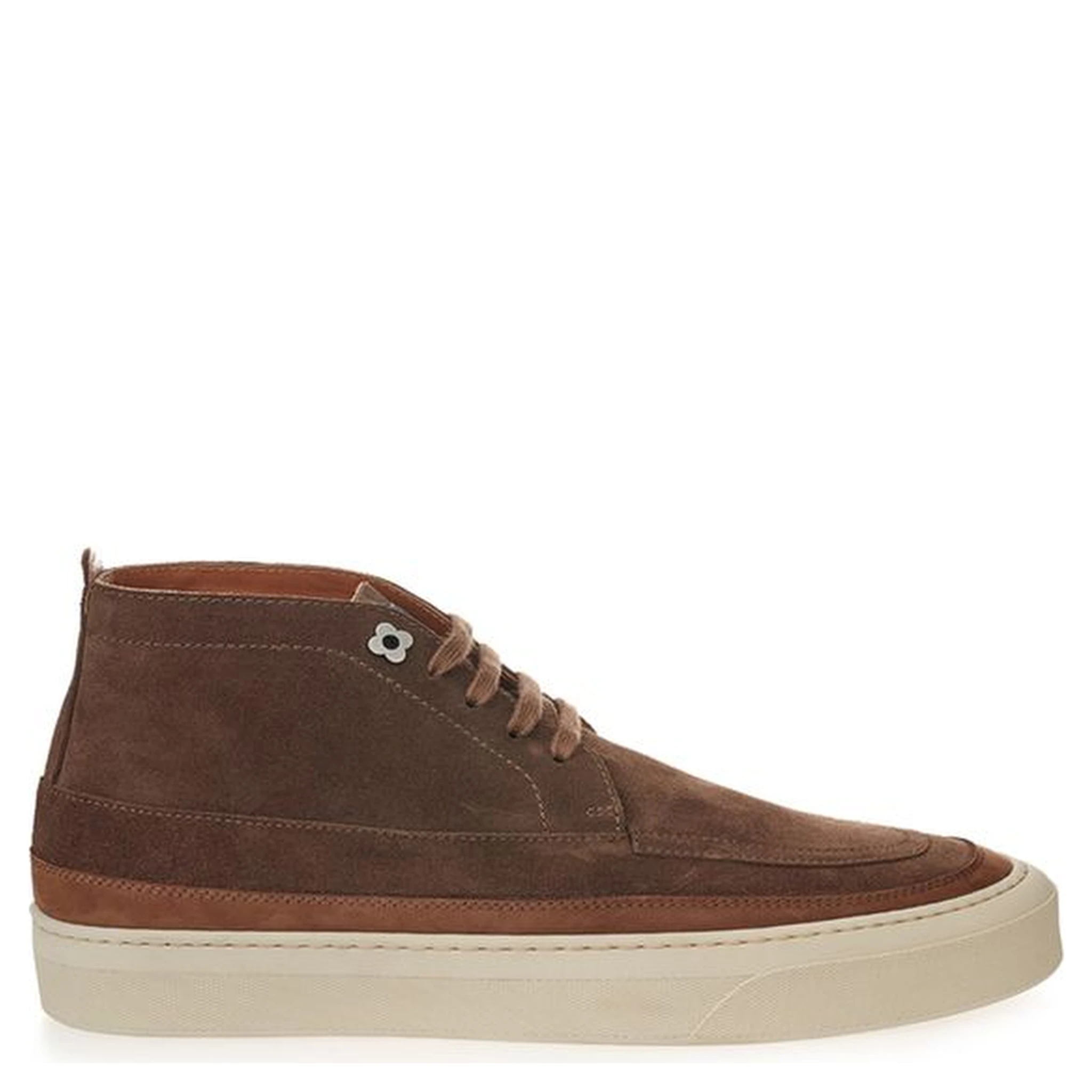 Brown Suede Leather Athletic Sneakers