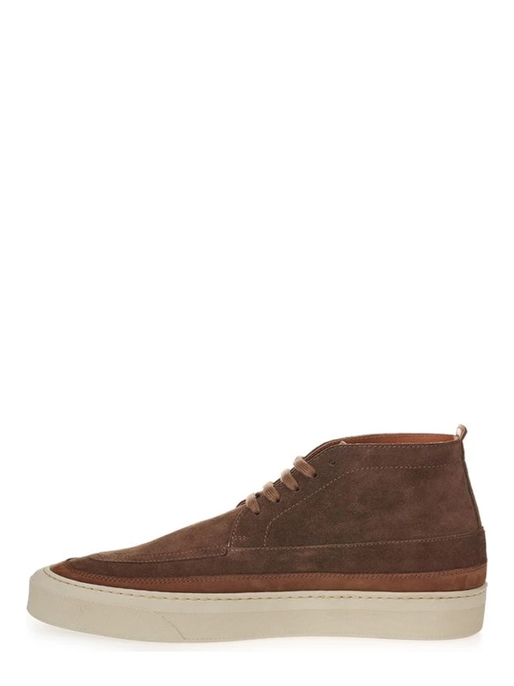 Brown Suede Leather Athletic Sneakers alternative