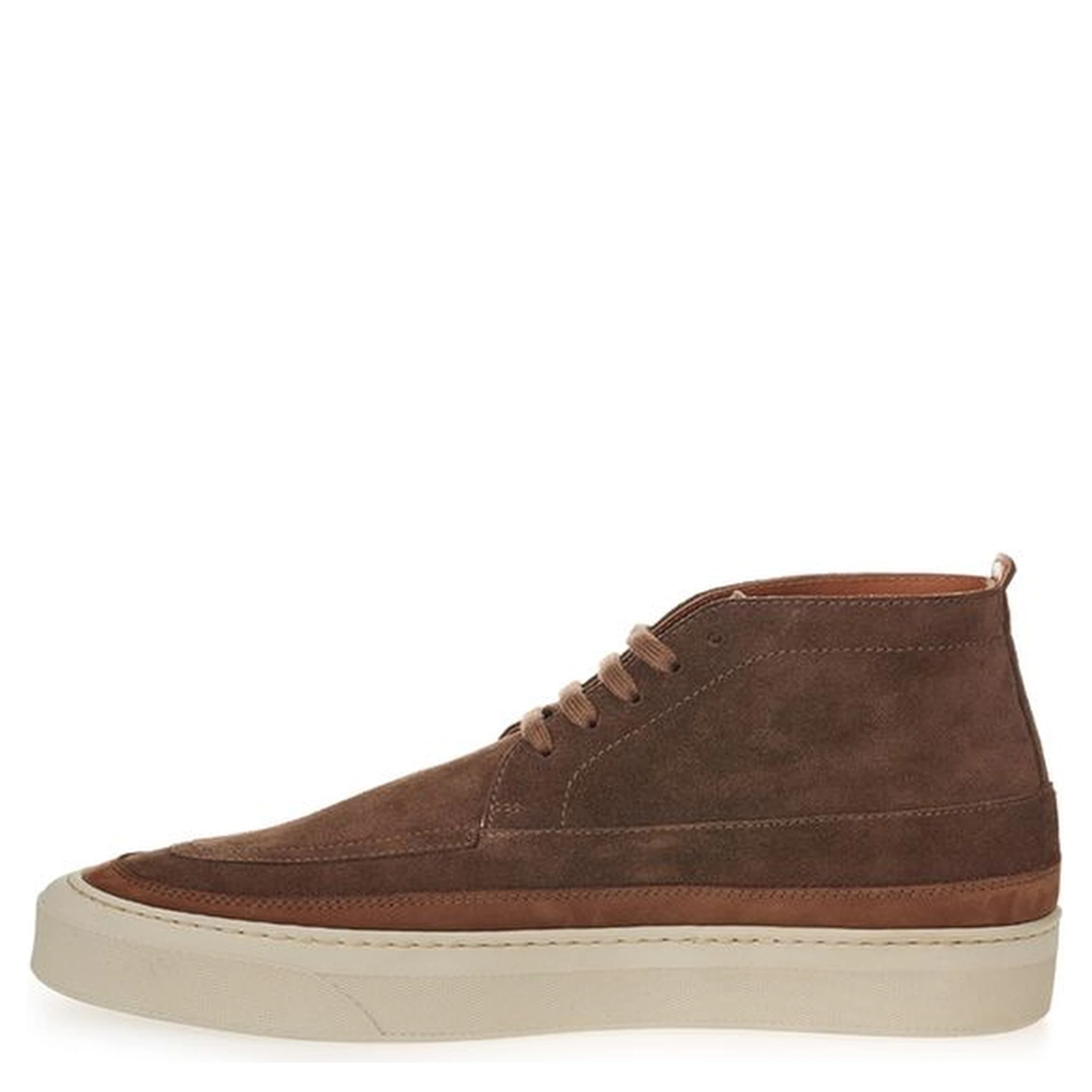 Brown Suede Leather Athletic Sneakers