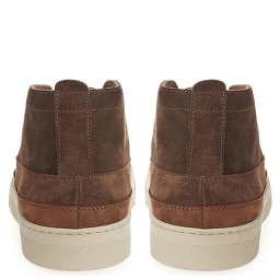 Brown Suede Leather Athletic Sneakers