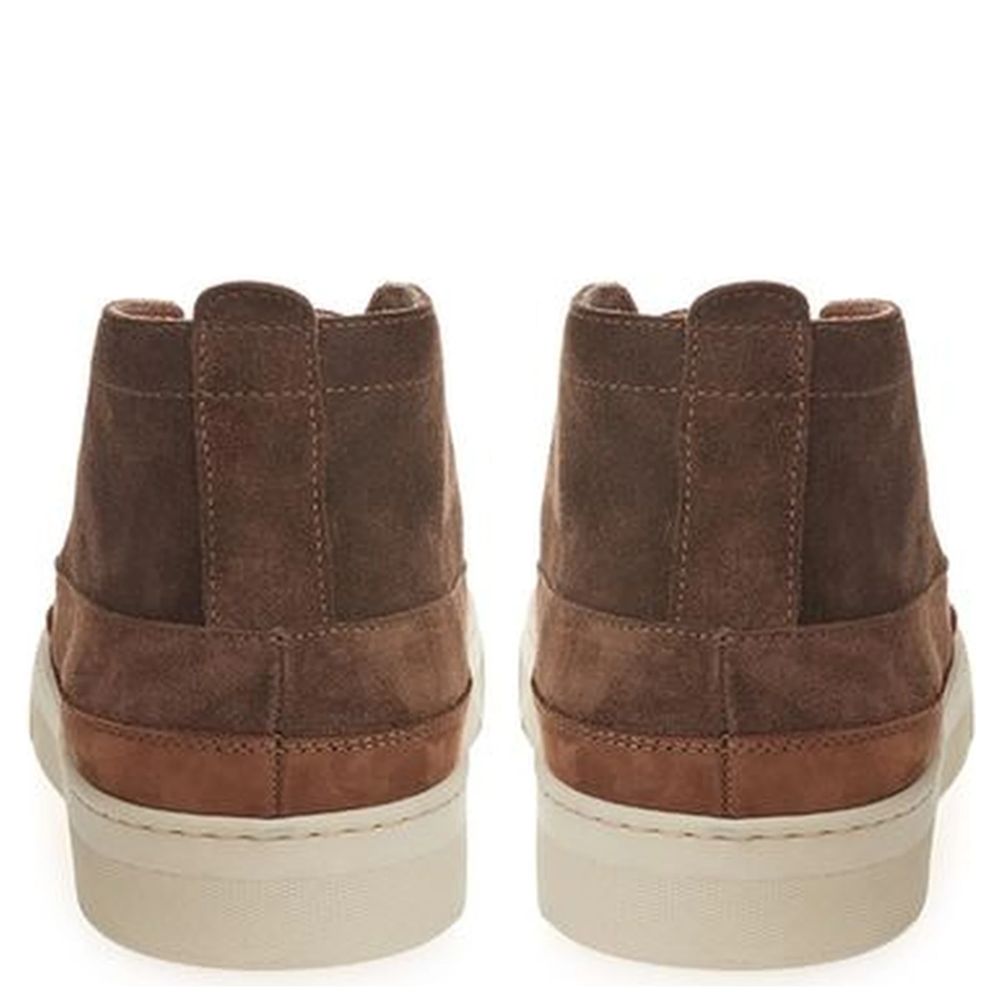 Brown Suede Leather Athletic Sneakers