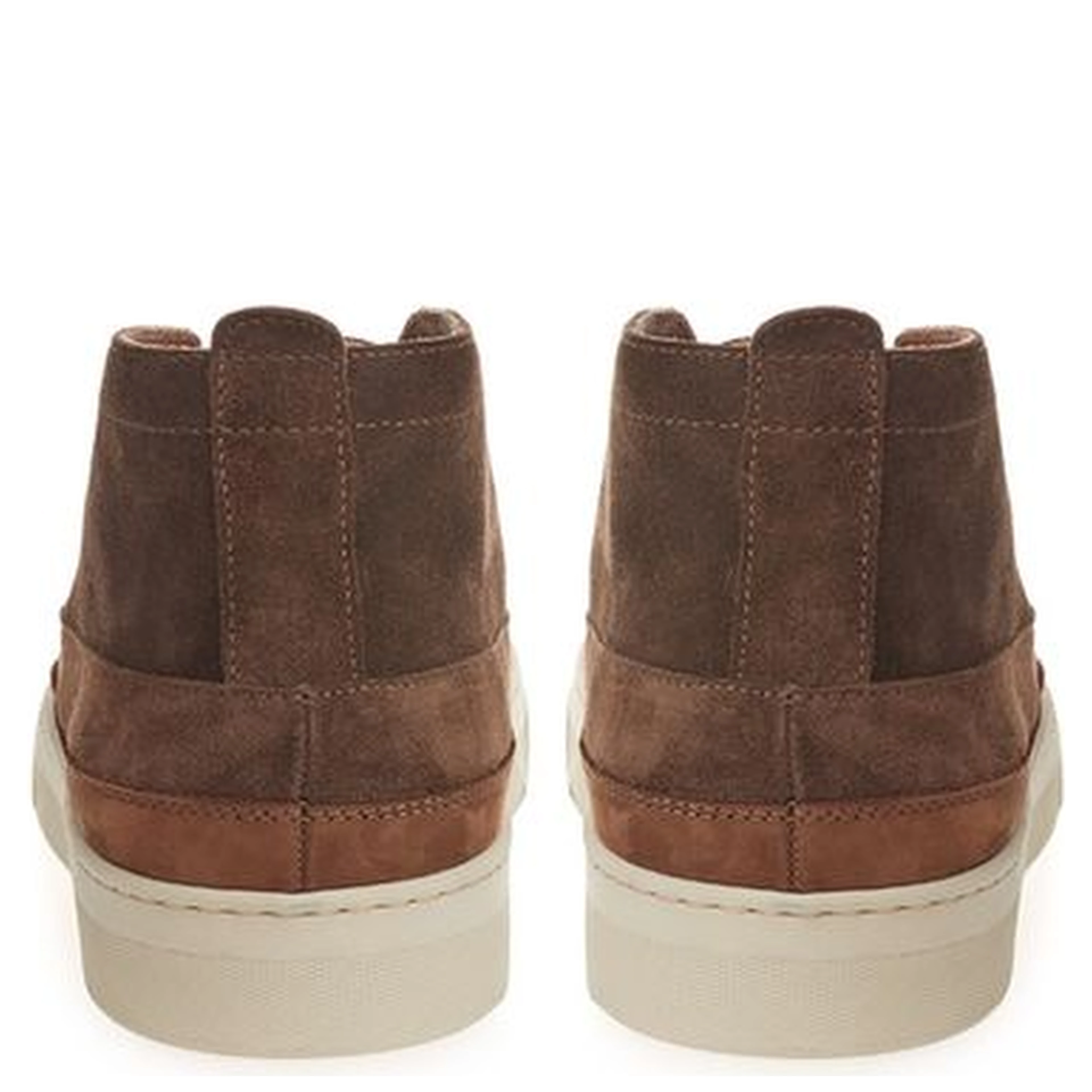Brown Suede Leather Athletic Sneakers