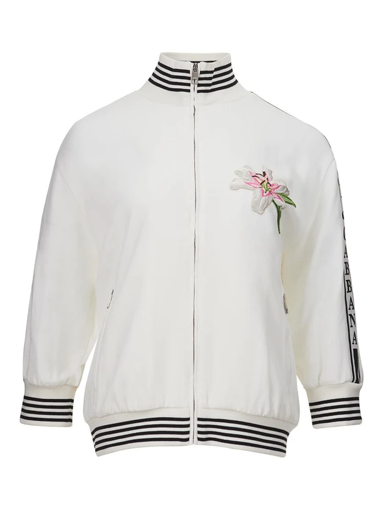 Elegant Cotton Knit White Sweater