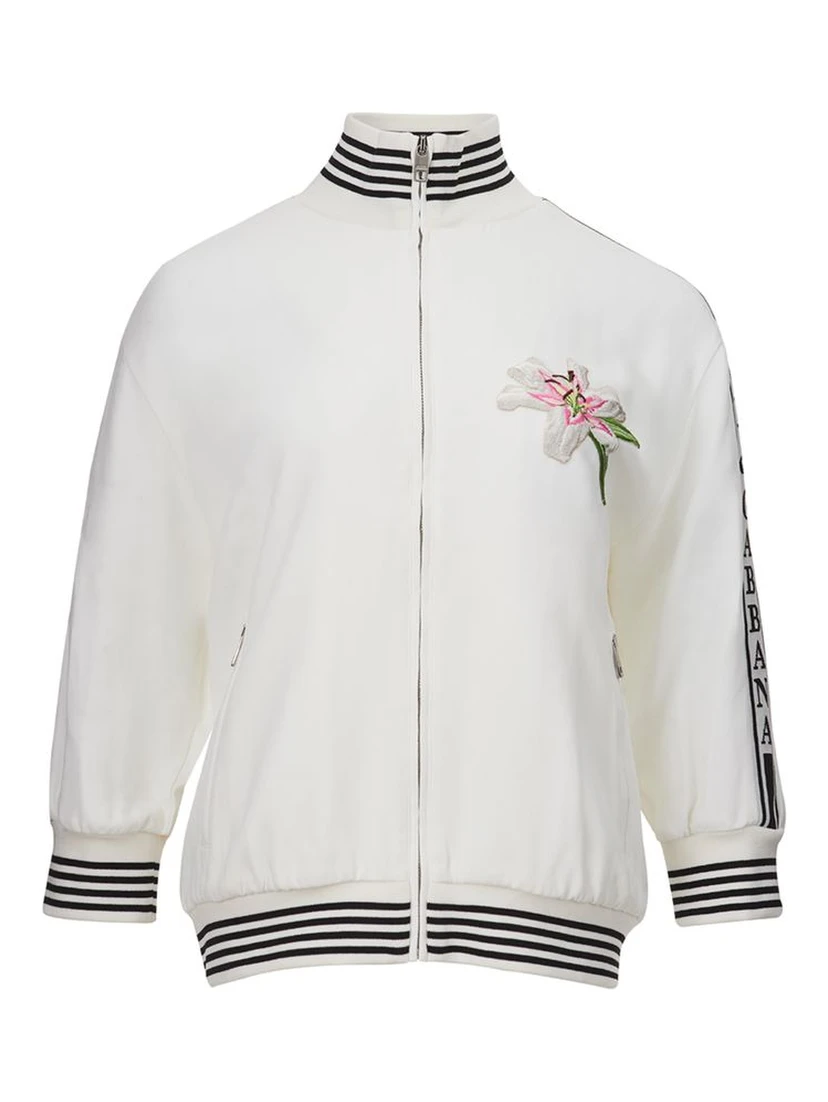 Elegant Cotton Knit White Sweater