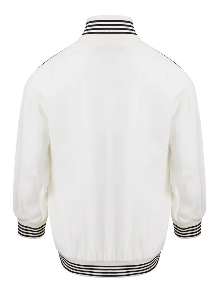 Elegant Cotton Knit White Sweater alternative