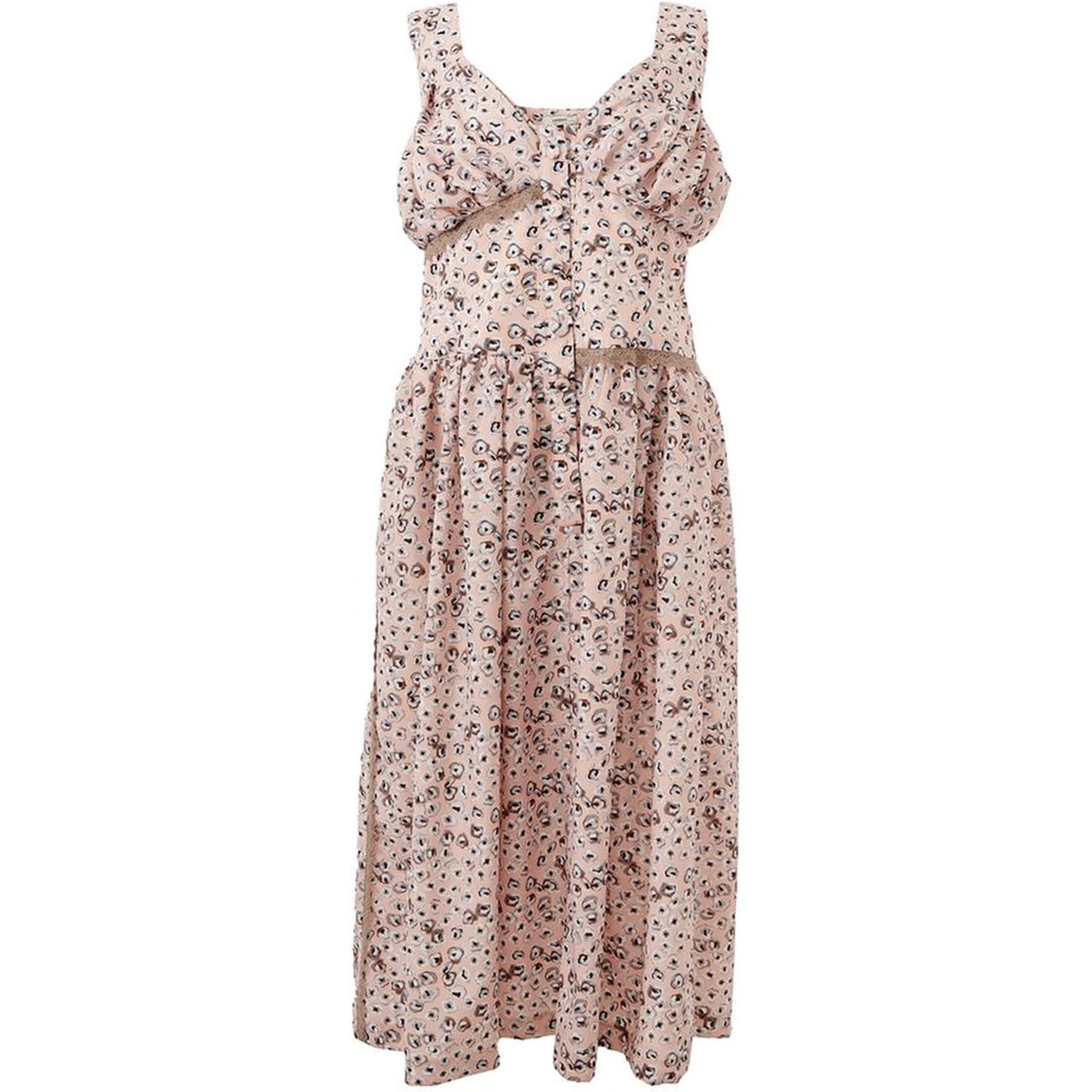 Pink Acetate Casual Dress