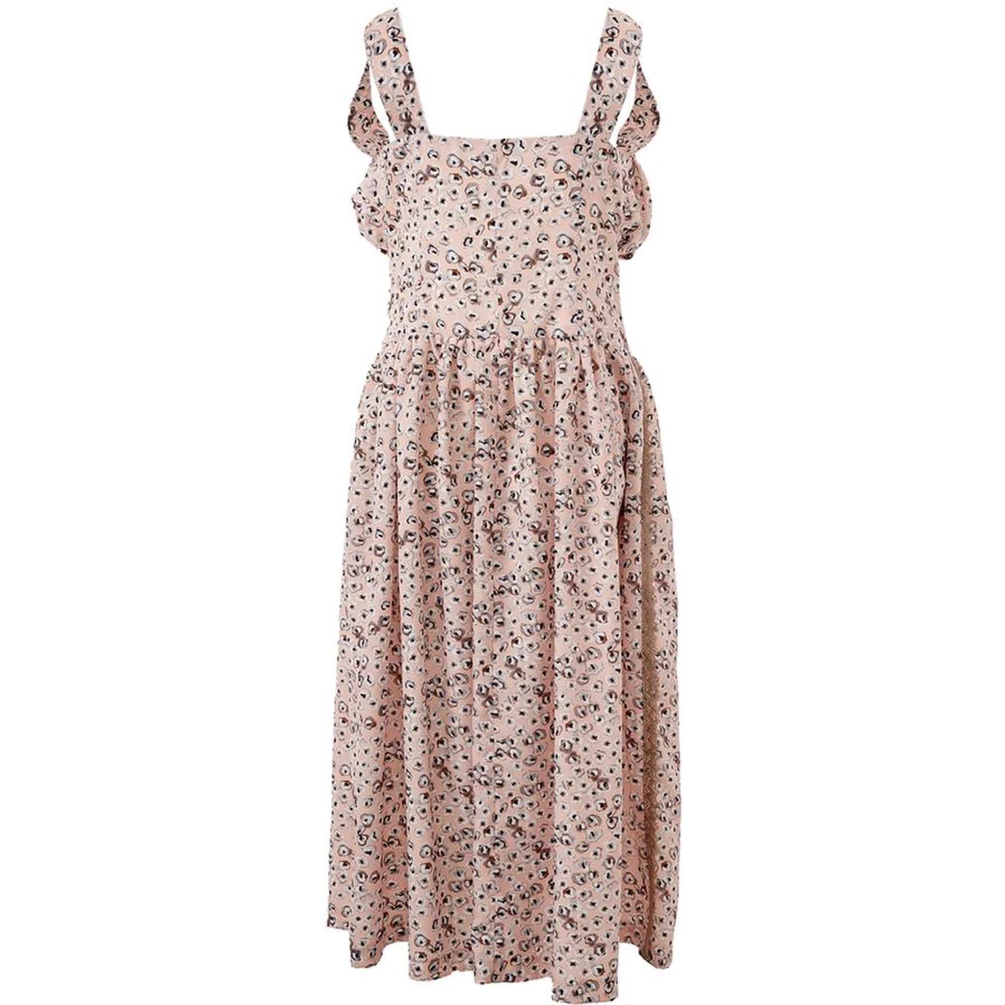 Pink Acetate Casual Dress