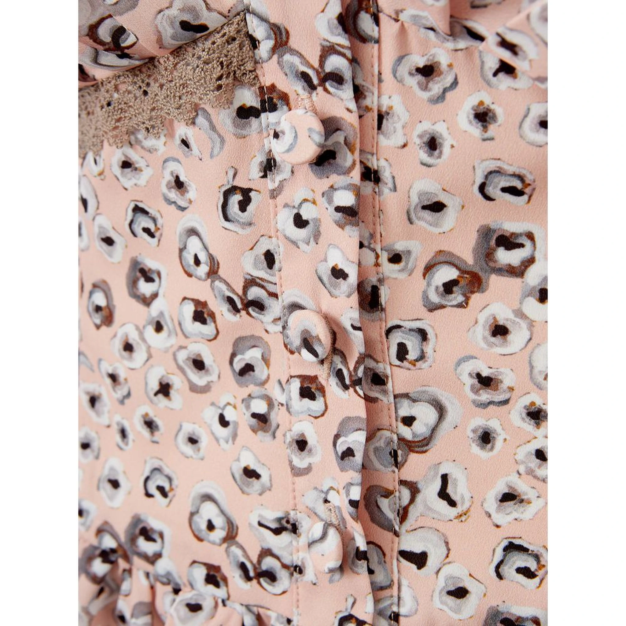 Pink Acetate Casual Dress