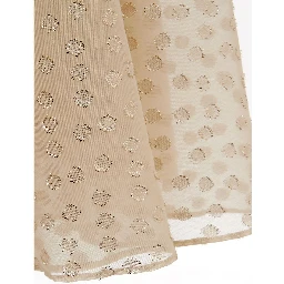 Beige Cotton Cocktail Dress