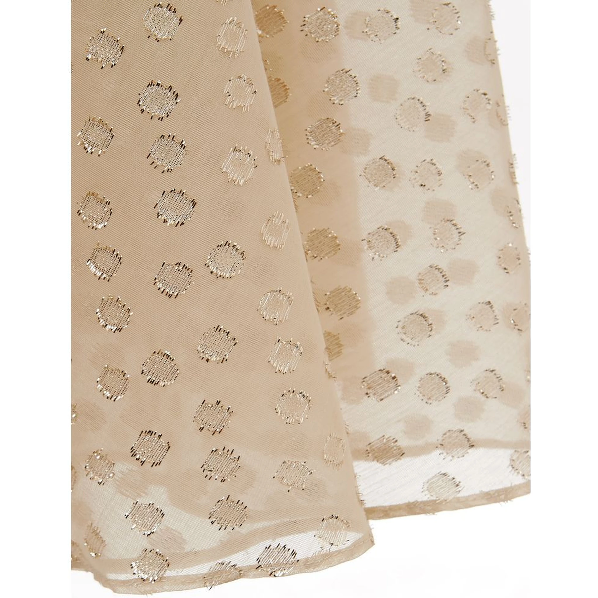 Beige Cotton Cocktail Dress