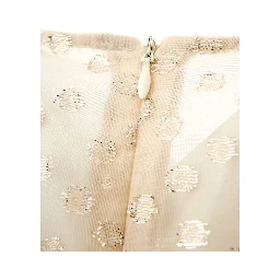 Beige Cotton Cocktail Dress