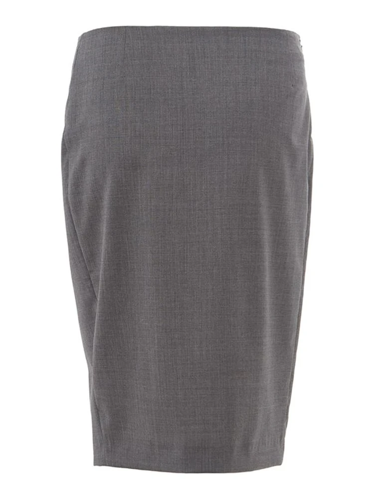 Gray Wool Midi Skirt alternative
