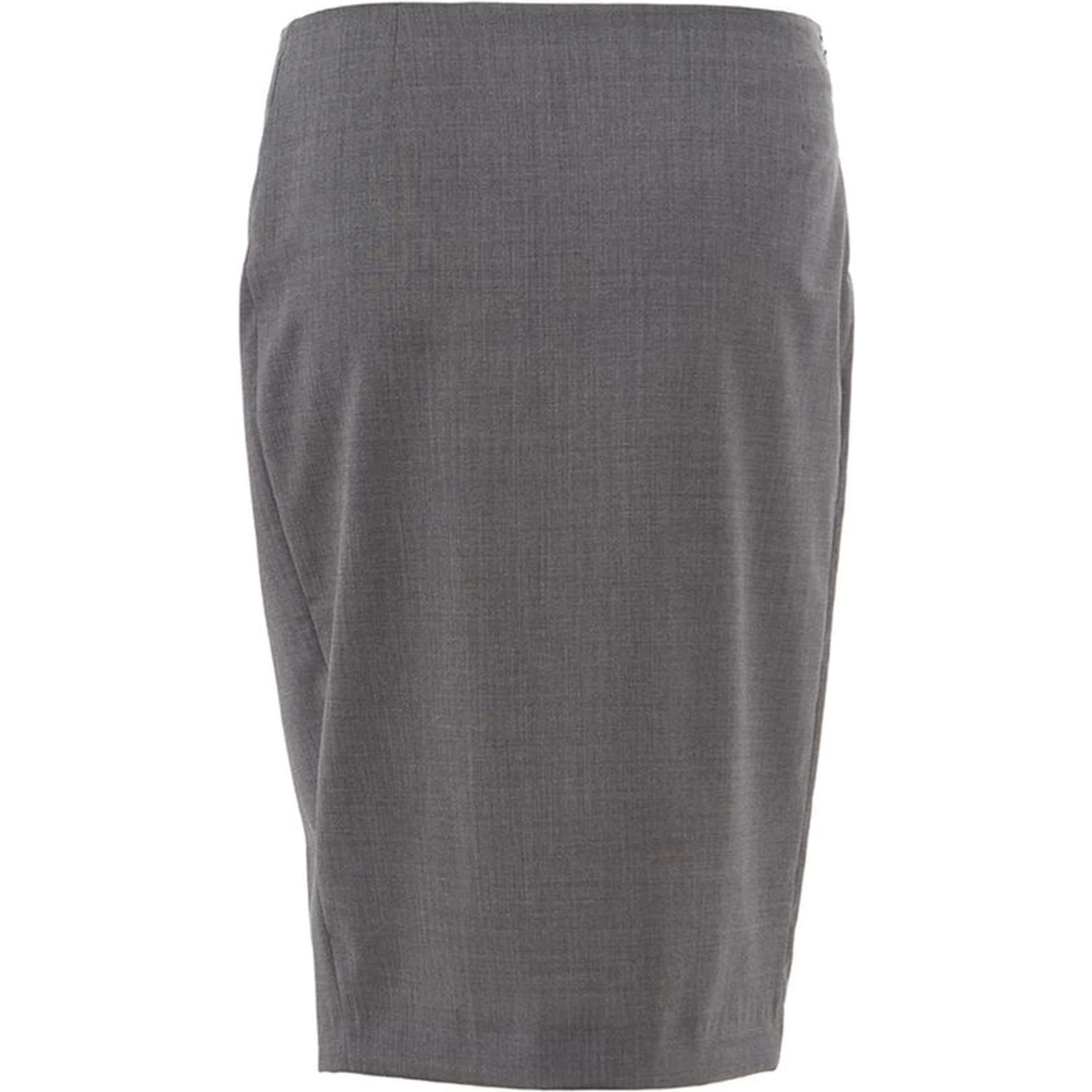 Gray Wool Midi Skirt