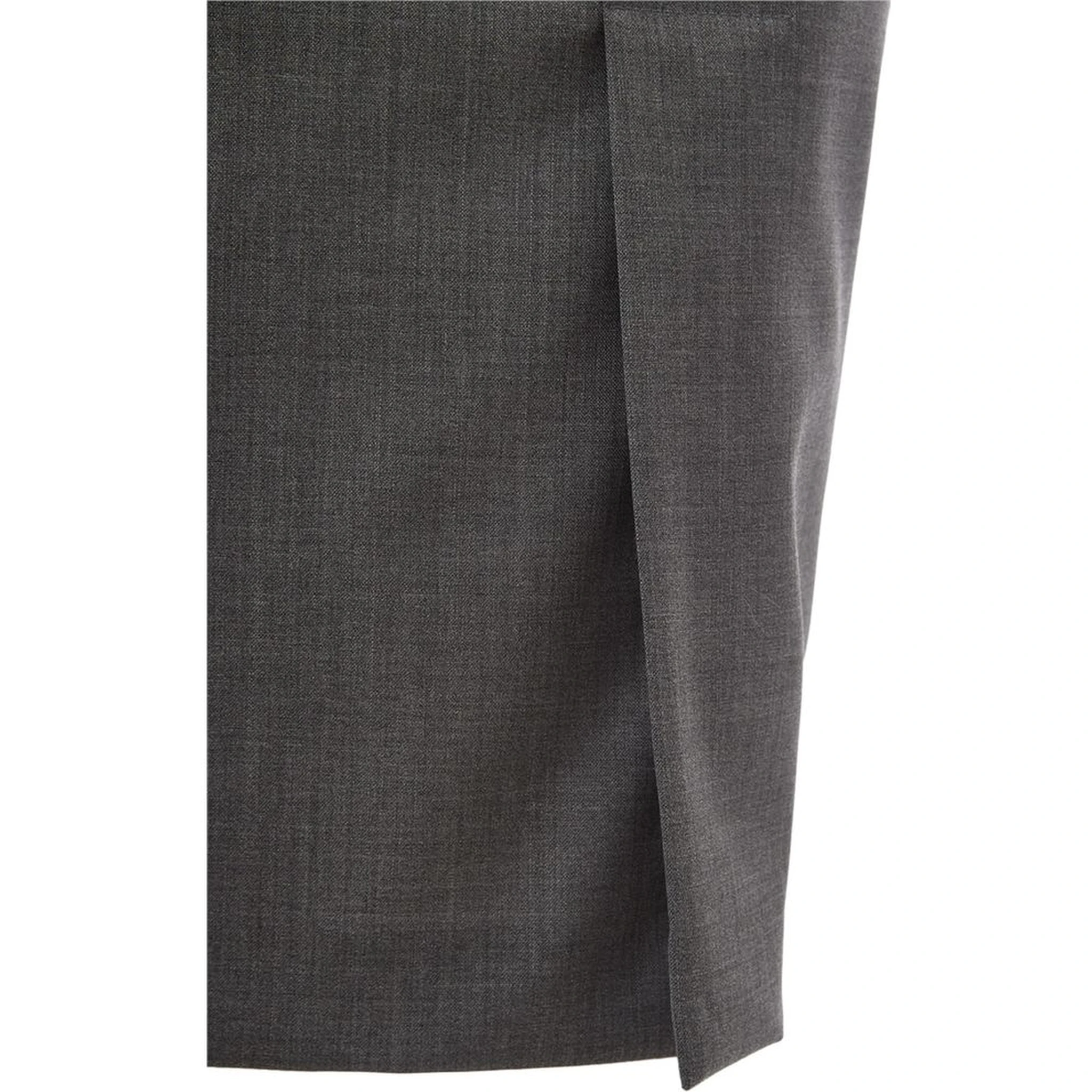 Gray Wool Midi Skirt