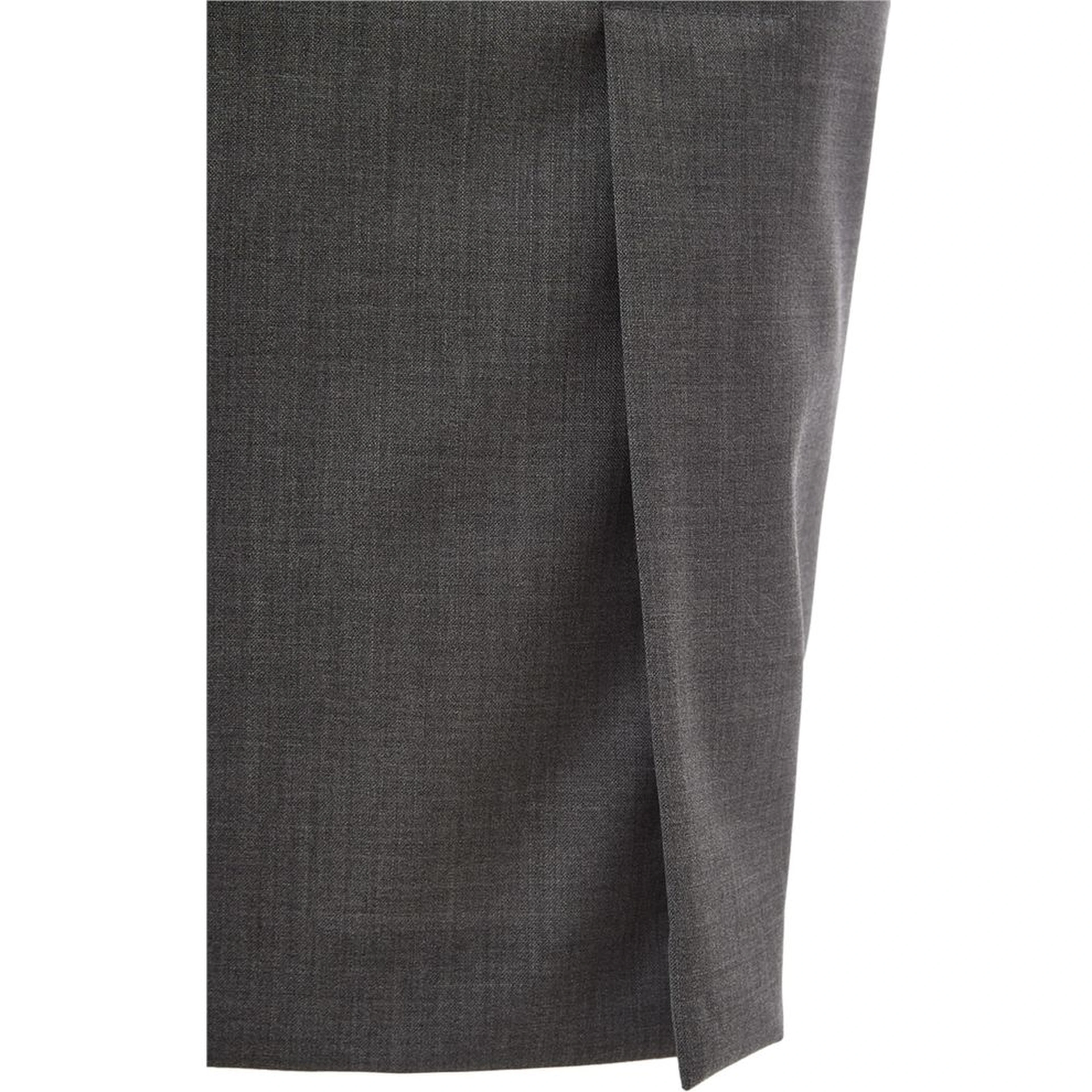 Gray Wool Midi Skirt