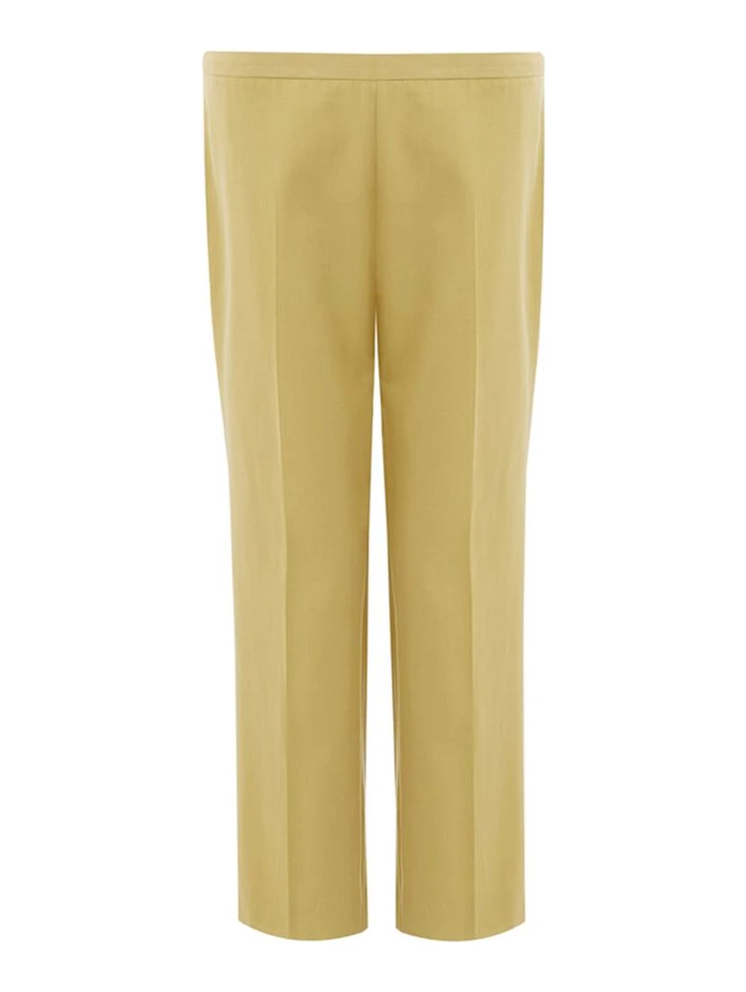 Gold Cotton Casual Pants
