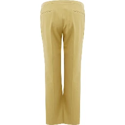Gold Cotton Casual Pants