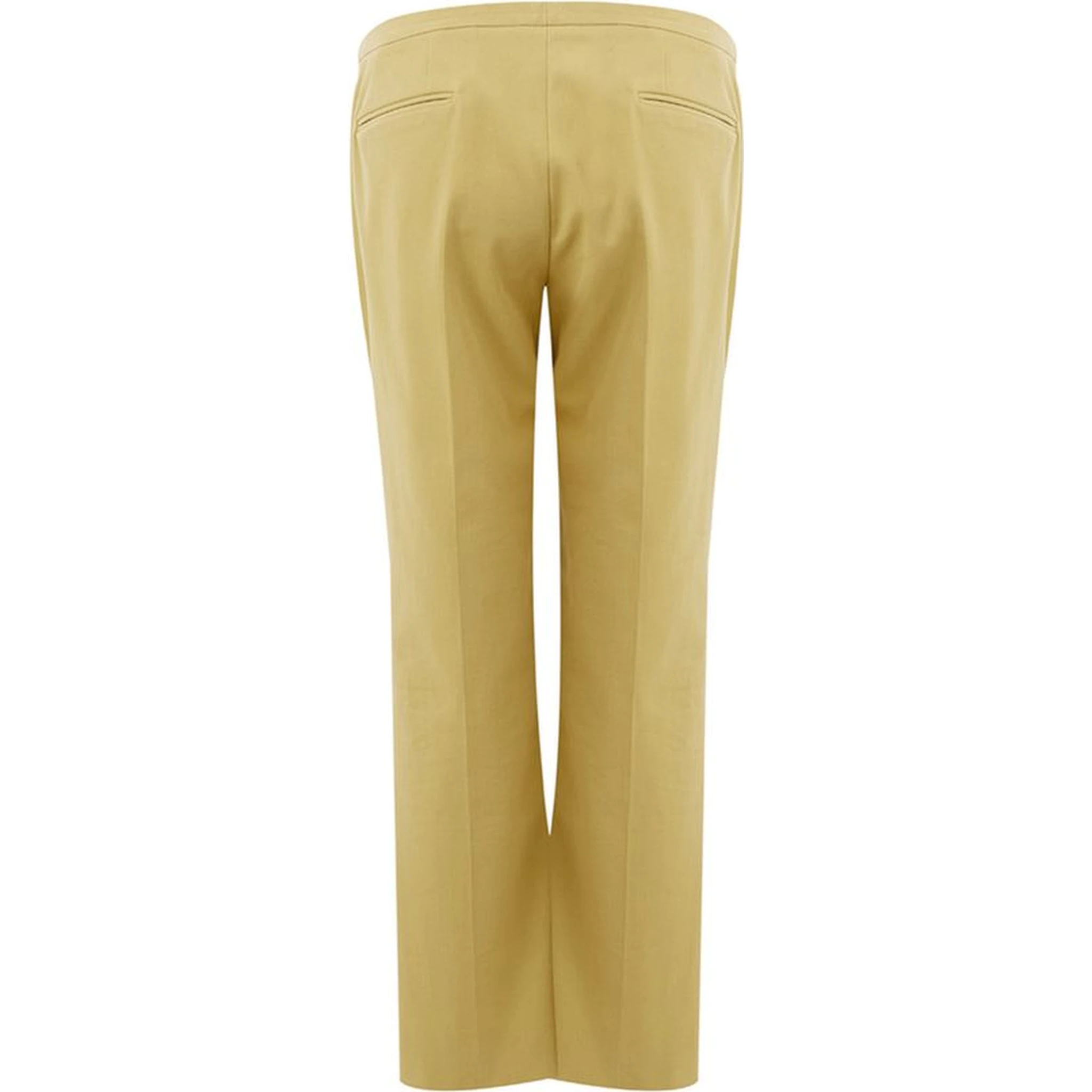 Gold Cotton Casual Pants
