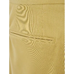Gold Cotton Casual Pants