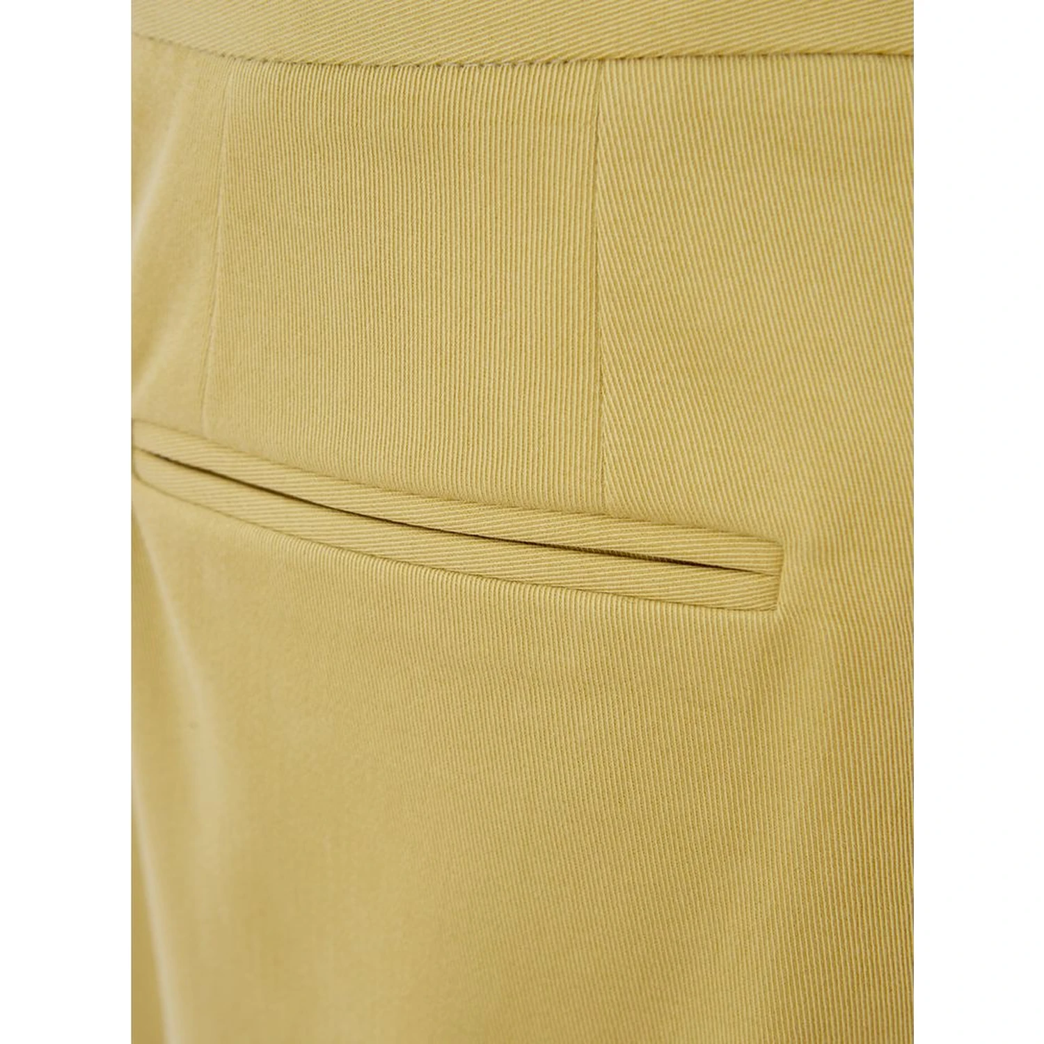 Gold Cotton Casual Pants