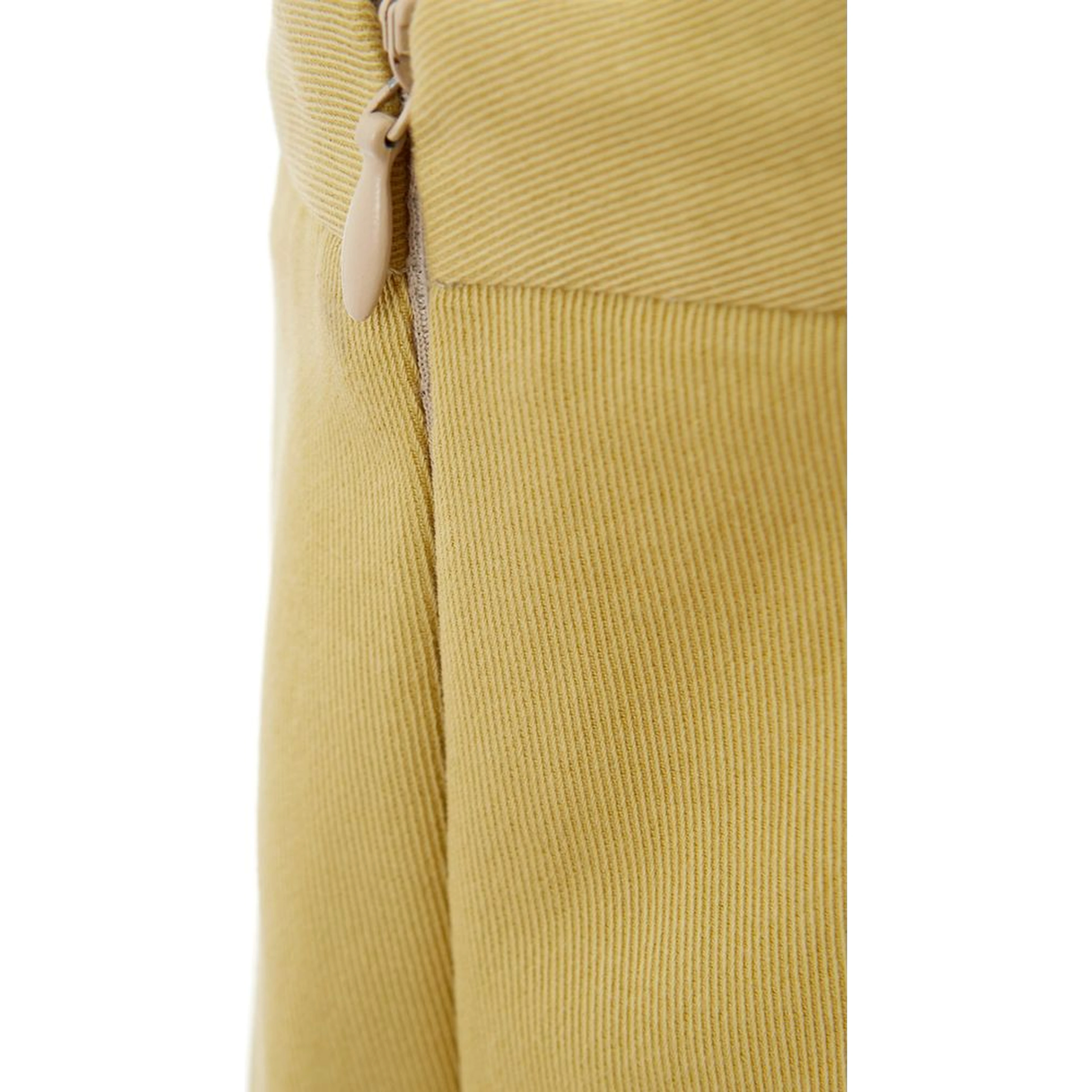 Gold Cotton Casual Pants