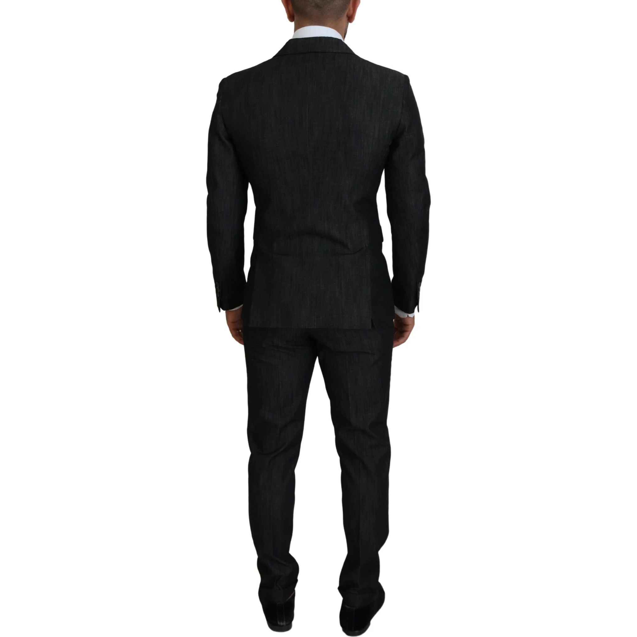 Black Cotton Single Breasted 2 Piece MIAMI Suit