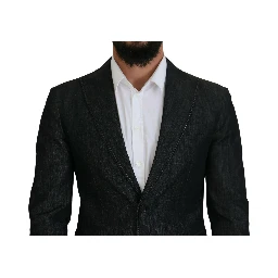 Black Cotton Single Breasted 2 Piece MIAMI Suit