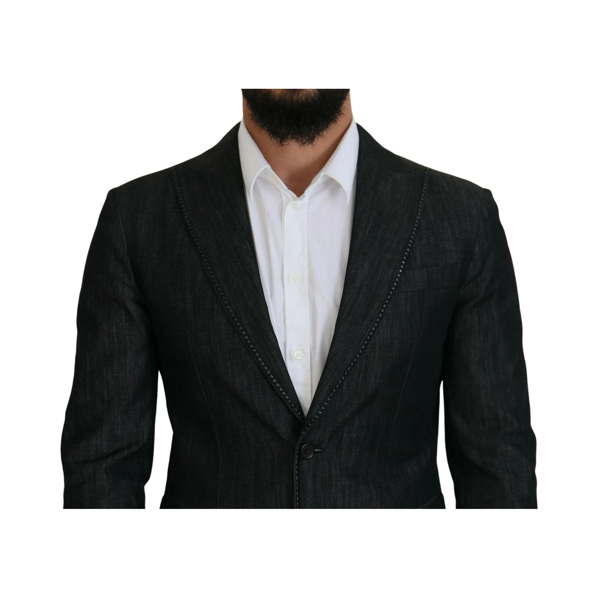 Black Cotton Single Breasted 2 Piece MIAMI Suit