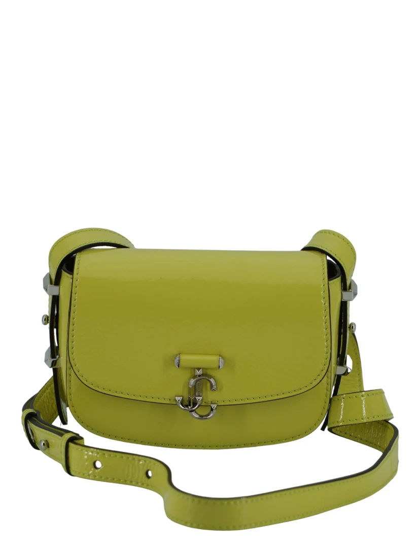 Lime Yellow Leather Small Shoulder Bag