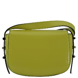 Lime Yellow Leather Small Shoulder Bag