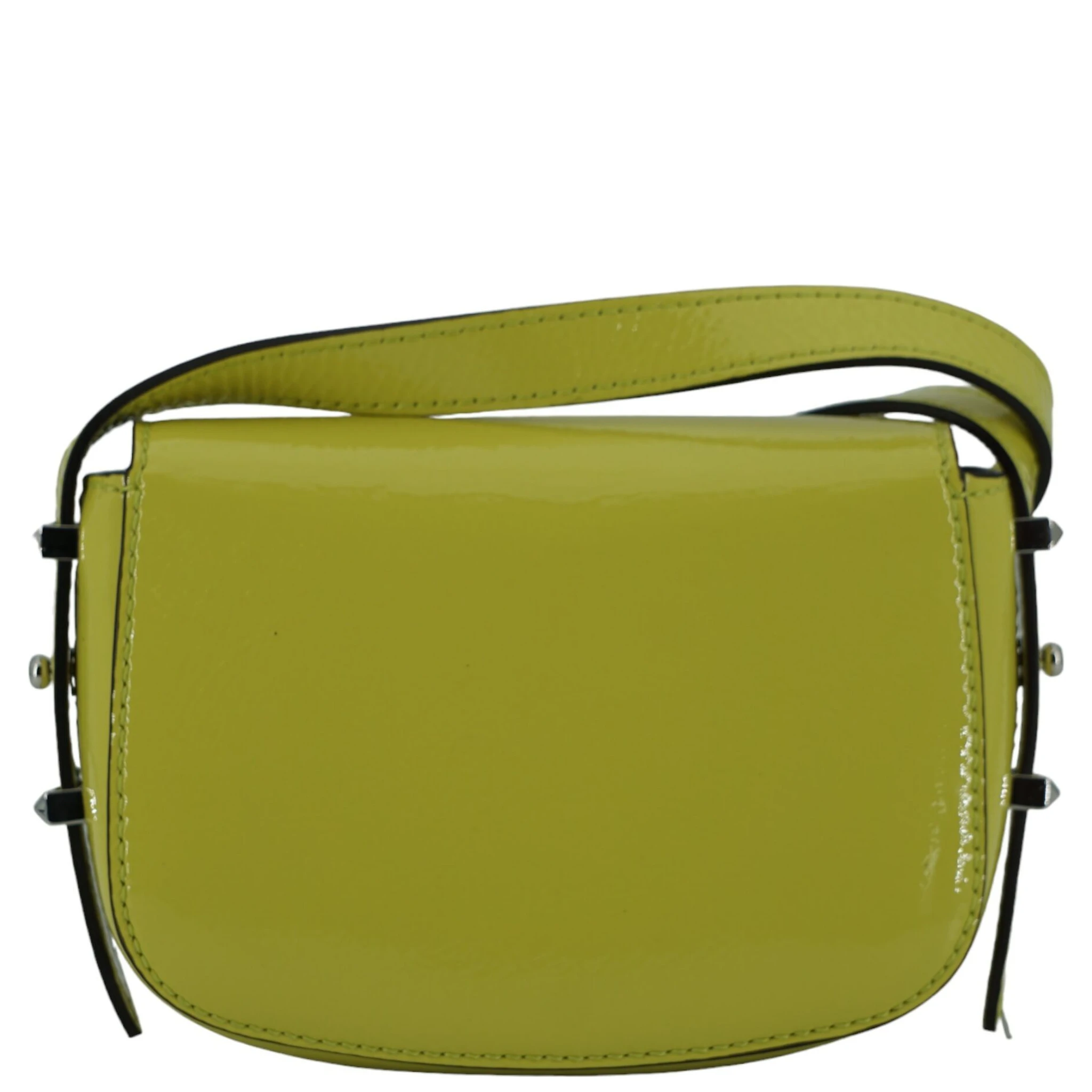 Lime Yellow Leather Small Shoulder Bag