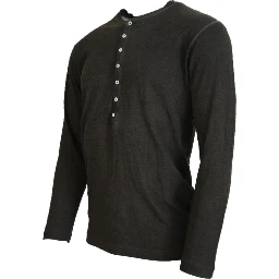 Gray Cotton Linen Long Sleeves Pullover Sweater