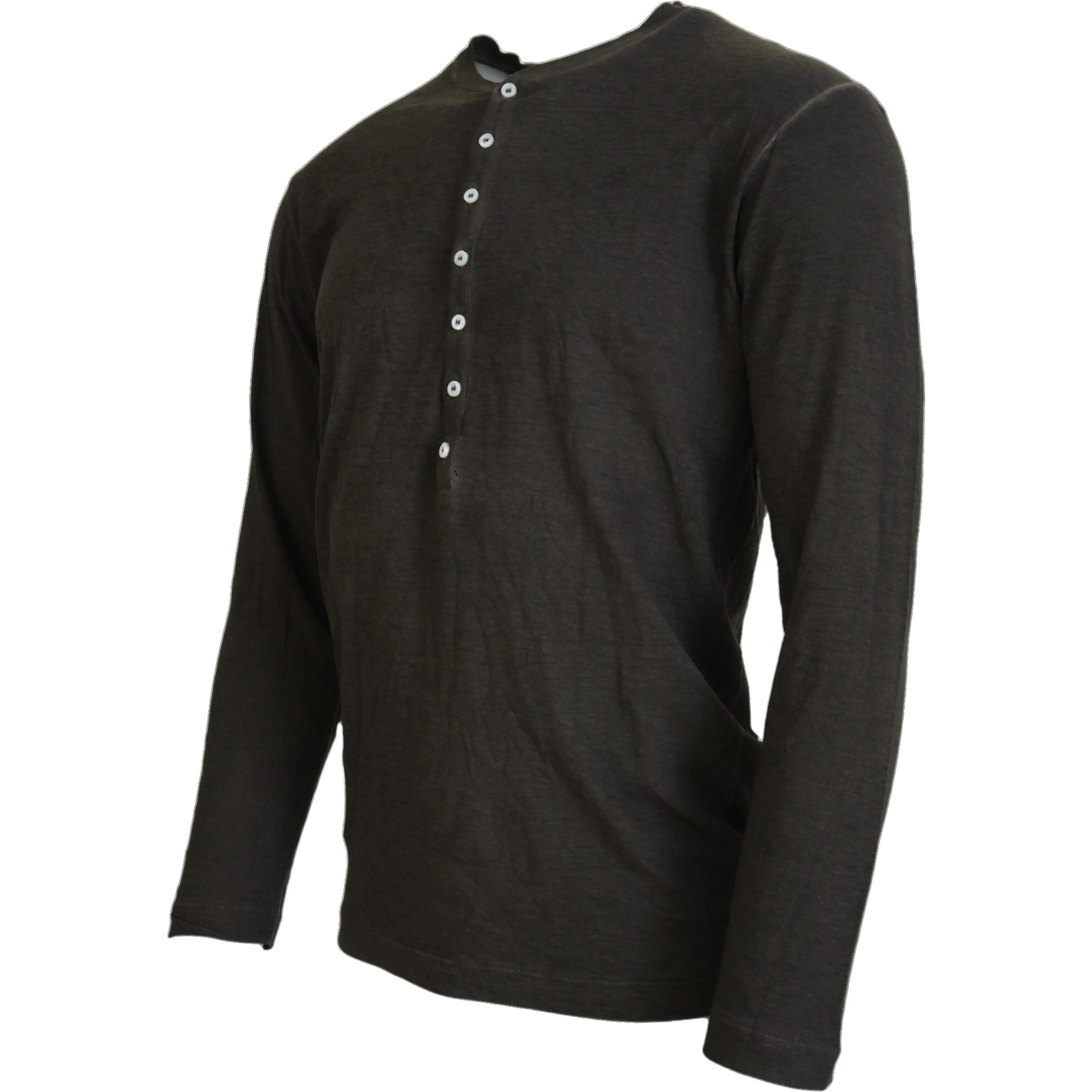 Gray Cotton Linen Long Sleeves Pullover Sweater