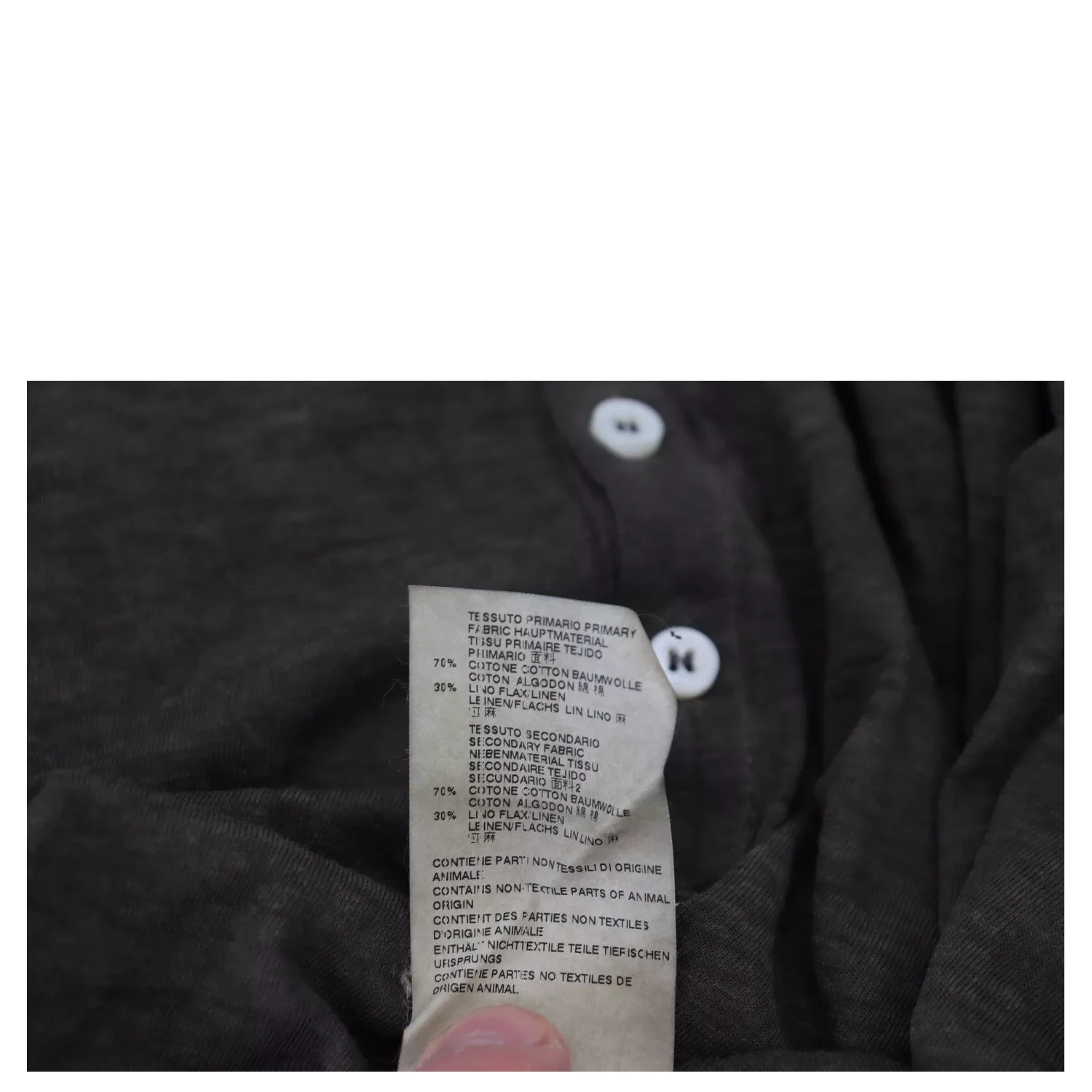 Gray Cotton Linen Long Sleeves Pullover Sweater