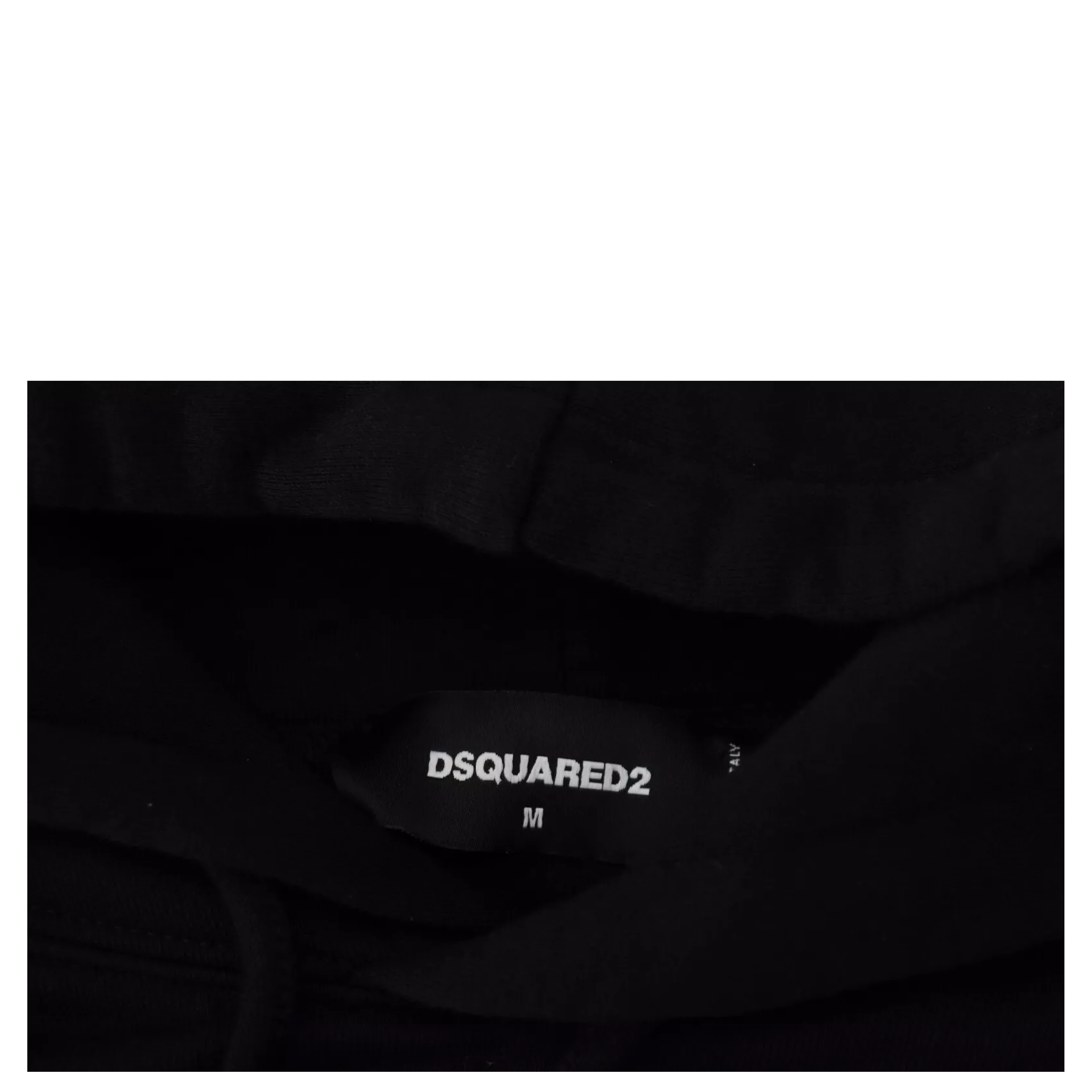 Black Cotton Hooded Printed Men Pullover Sweater