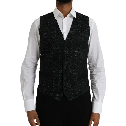 Black Brown Silk Waistcoat Dress Formal Vest