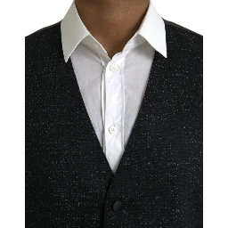 Black Brown Silk Waistcoat Dress Formal Vest