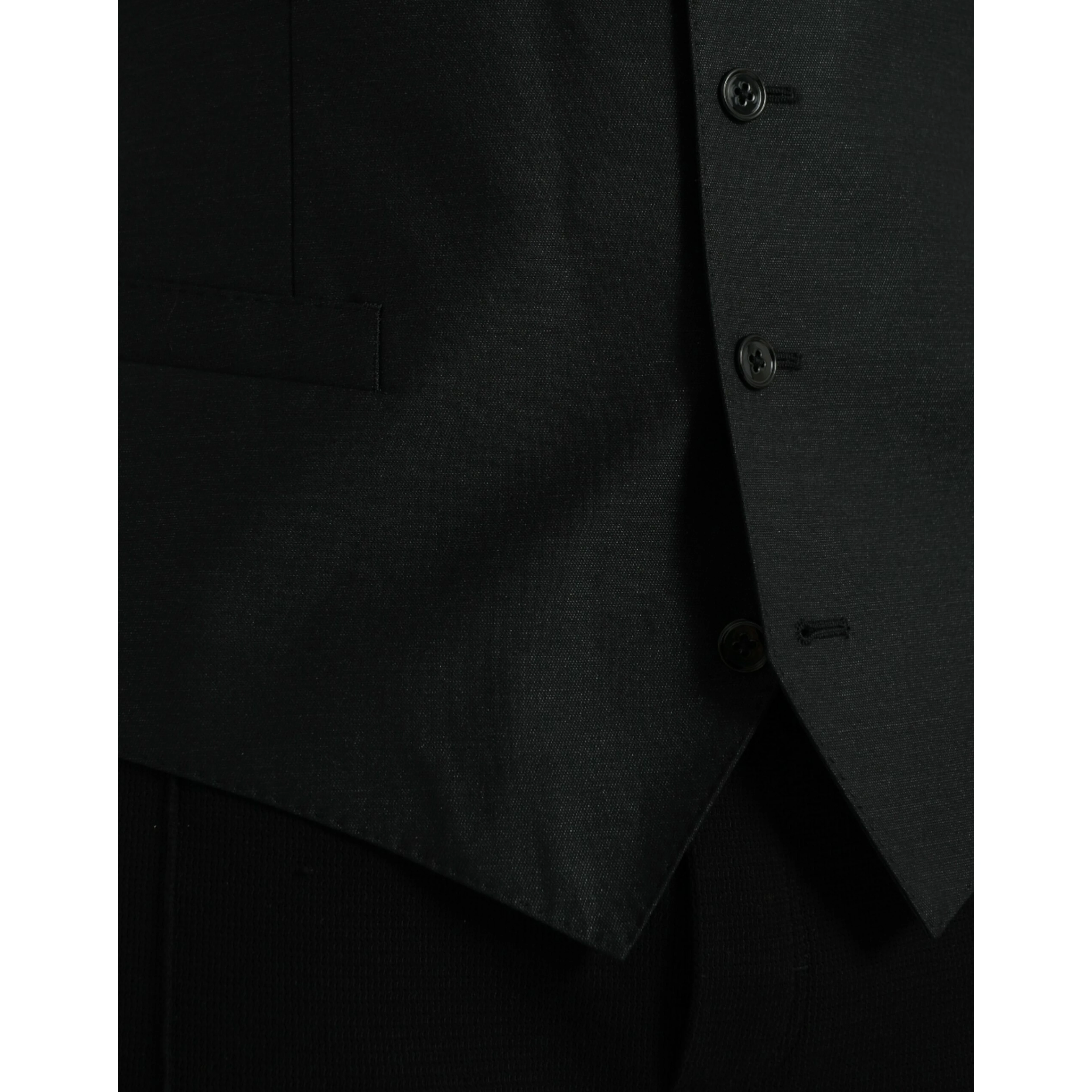 Black Wool Waistcoat Dress Formal Vest