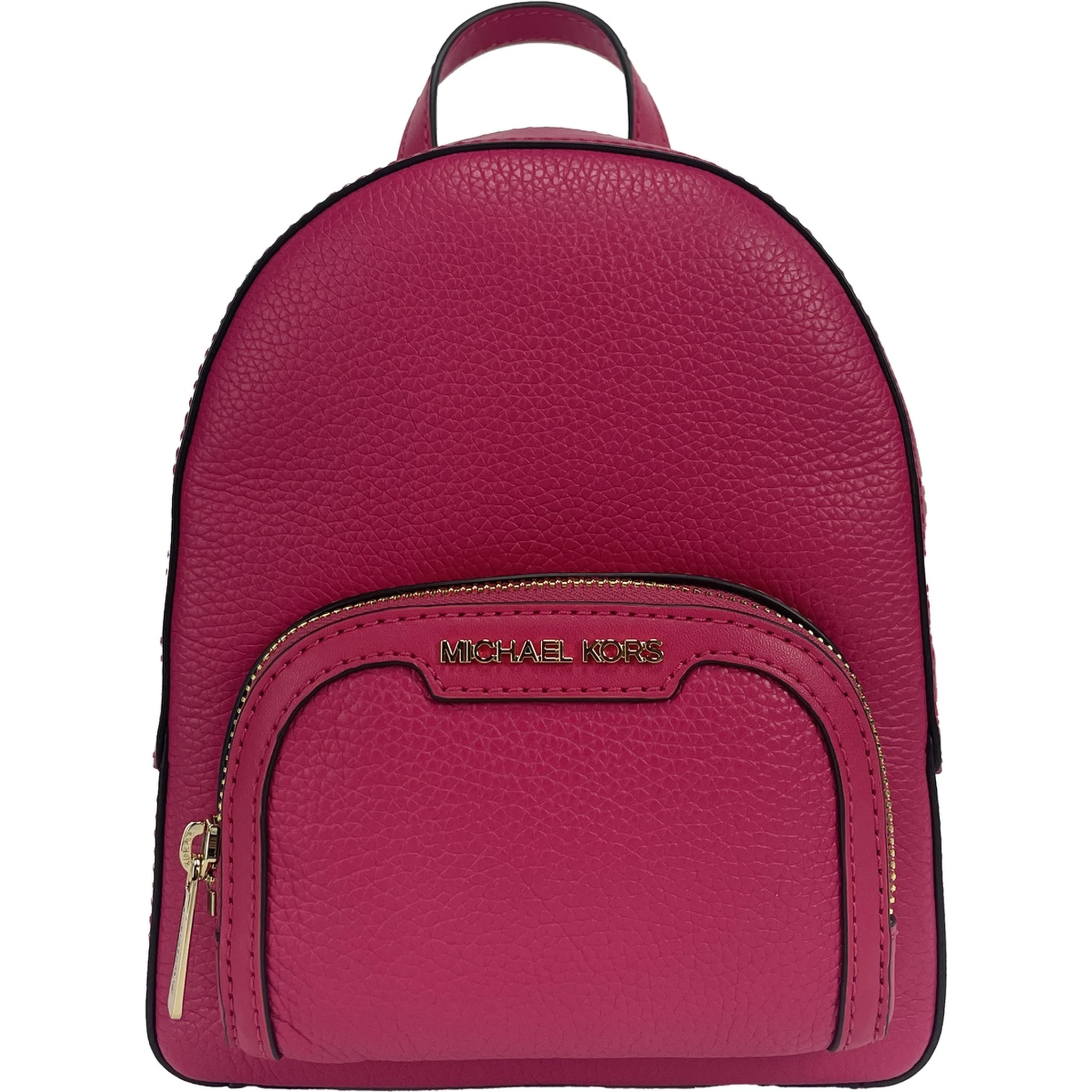 Jaycee Mini XS Pebbled Leather Zip Pocket Backpack Bag