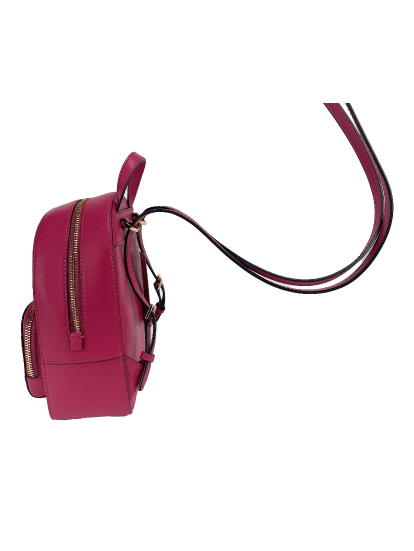 Jaycee Mini XS Pebbled Leather Zip Pocket Backpack Bag