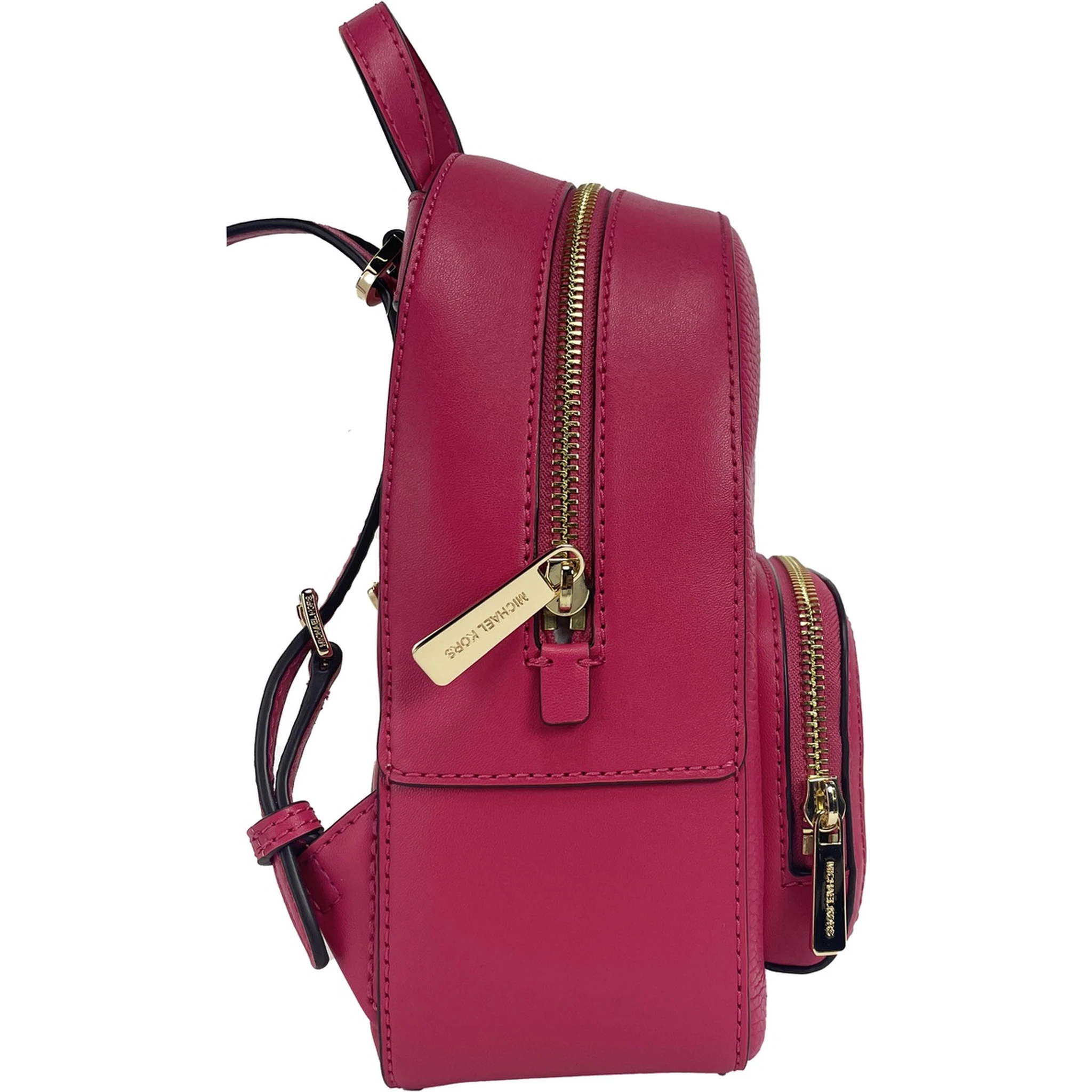 Jaycee Mini XS Pebbled Leather Zip Pocket Backpack Bag