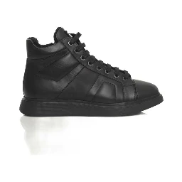 Black Cowhide Sneaker