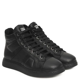 Black Cowhide Sneaker
